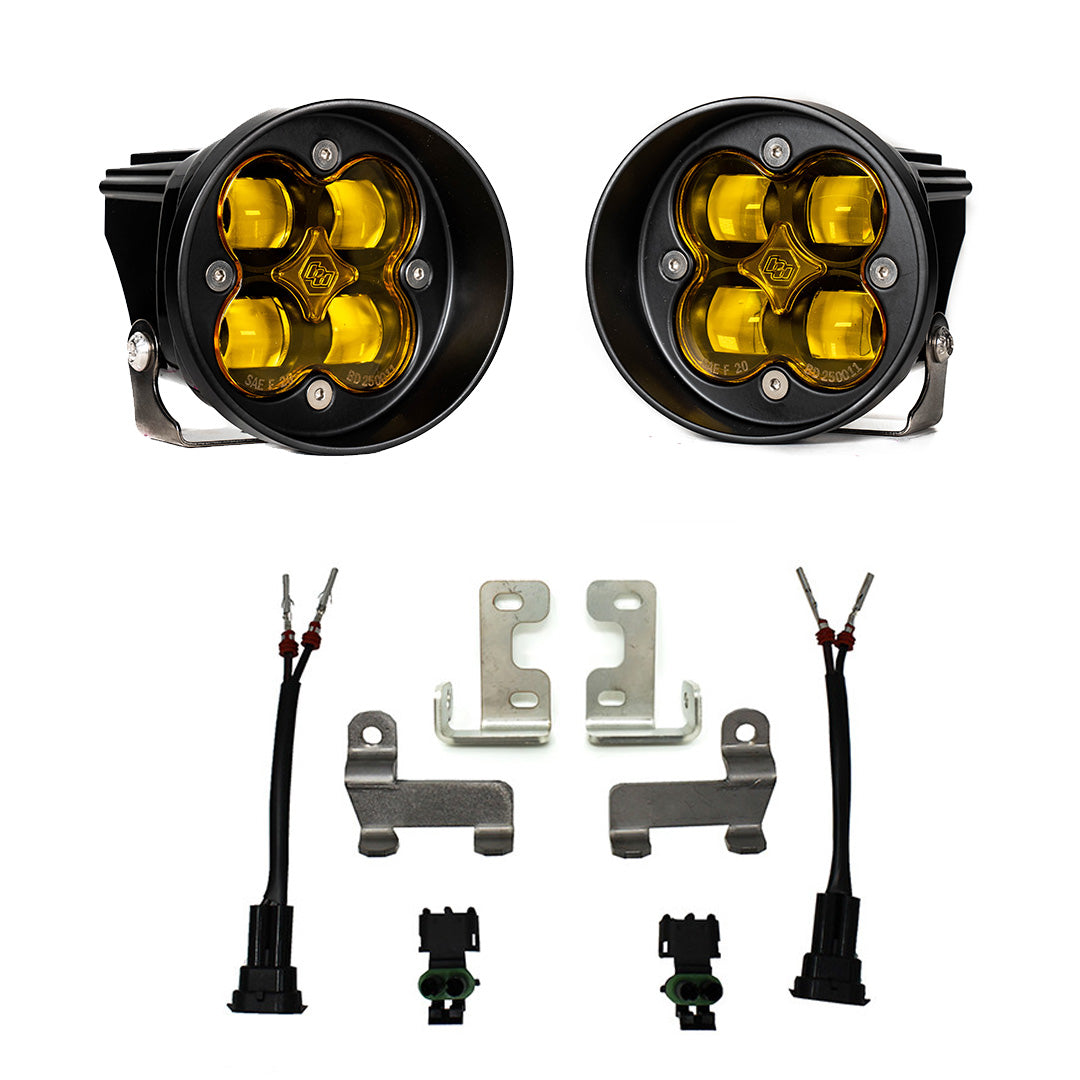 Toyota Squadron-R SAE Fog Pocket Light Kit - AMBER - Toyota 2010-22 4Runner; 2012-22 Tacoma; 2014-21 Tundra (New Style Lens for 2023)