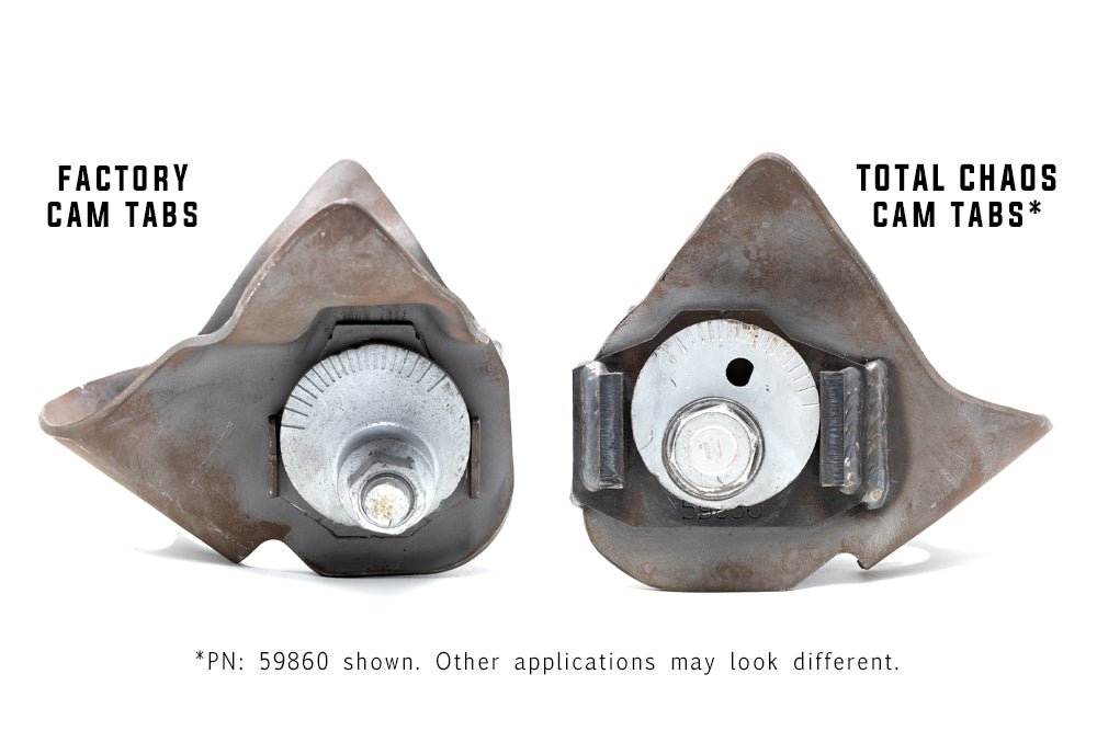 Total Chaos Weld-on Lower Control Arm Cam Tab Gussets - Toyota